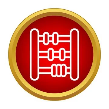 Abacus icon calculating math arithmetic education learning Stock Illustration