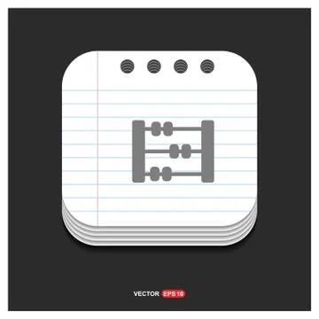Abacus Icon Gray icon on Notepad Style template Vector EPS 10 Free Icon イラスト素材