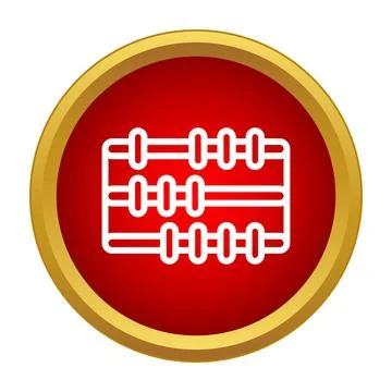 Abacus icon illustrating math, counting, and education concepts Stock Illustration