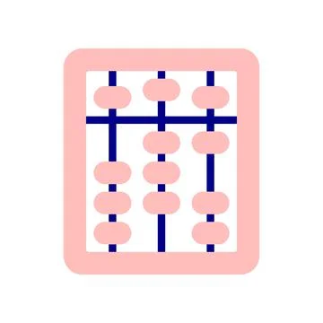 Abacus icon. learn with the abacus to be proficient in counting Stock Illustration
