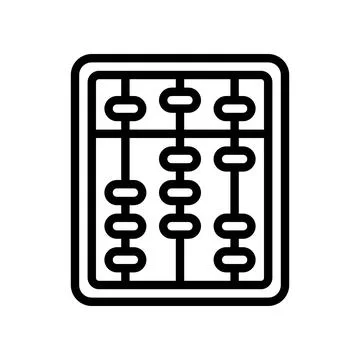 Abacus icon. learn with the abacus to be proficient in counting Stock Illustration