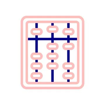 Abacus icon. learn with the abacus to be proficient in counting Stock Illustration