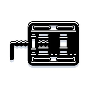 Abacus icon representing counting and computing Stock Illustration