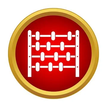 Abacus icon representing math calculation counting finance Stock Illustration