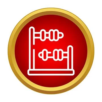 Abacus icon representing math education and calculation skill Stock Illustration