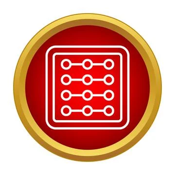 Abacus icon symbolizing math education and calculation Stock Illustration