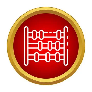 Abacus icon symbolizing mathematics calculation and education イラスト素材