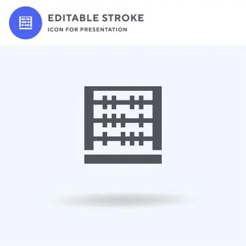 Abacus icon vector, filled flat sign, solid pictogram isolated on white, logo 스톡 일러스트