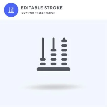Abacus icon vector, filled flat sign, solid pictogram isolated on white, logo Illustrazione stock