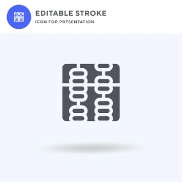 Abacus icon vector, filled flat sign, solid pictogram isolated on white, logo Stock Illustration