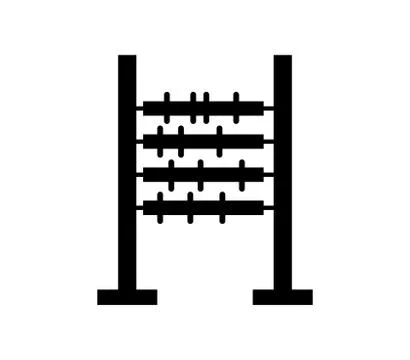 Abacus icon on white background Stock Illustration