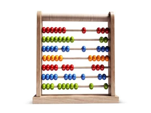 Abacus isolated with clipping path. Illustrazione stock