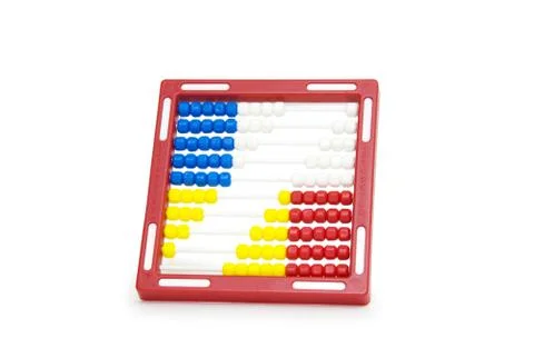 Abacus on isolated white background Foto stock