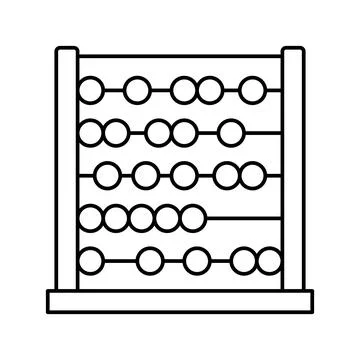 Abacus kindergarten line icon vector illustration Ilustración de archivo