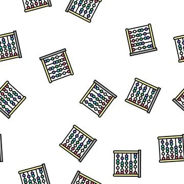 Abacus kindergarten vector seamless pattern Ilustración de archivo