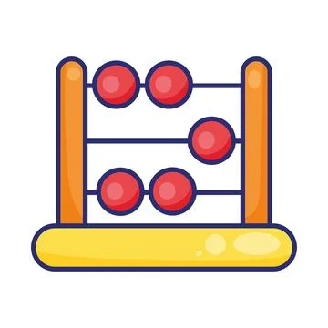 Abacus math counter Stock Illustration