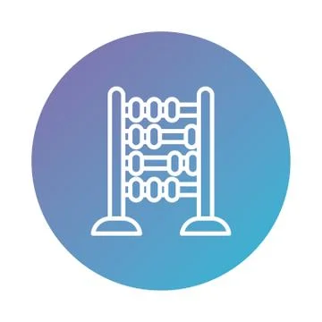 Abacus math device degraded style Stock Illustration