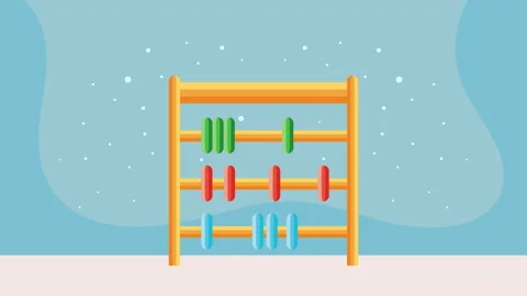 Abacus math elementary supply school Video stock 171283778