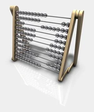 Abacus as mathematical concept Stock Illustration