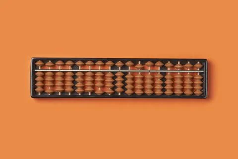 Abacus for mental math. Abacus on colored background Stock Photos