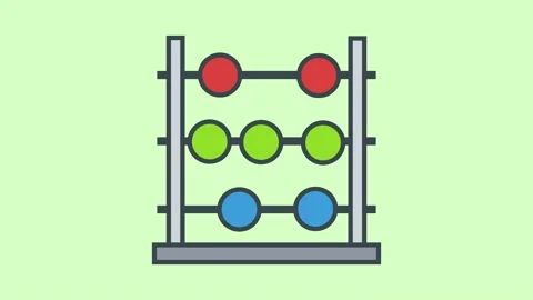 Abacus - moving 4k animation video - motion video in front of green background Stock Footage 180270286