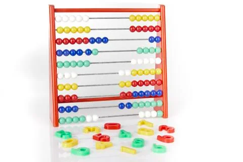Abacus with numerics Foto stock