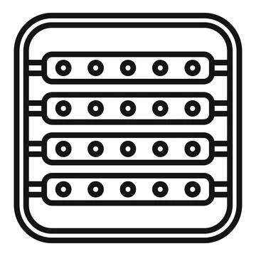Abacus with round beads for calculating is representing traditional arithmetic Illustrazione stock