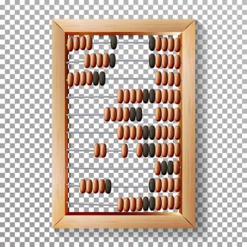 Abacus Set Vector. Realistic Illustration Of Classic Wooden Old Abacus Long 스톡 일러스트