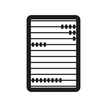 Abacus sign illustration. Vector. Black icon on white background. Stock Illustration
