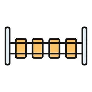 Abacus tool illustrating calculation and learning concepts Ilustração Stock