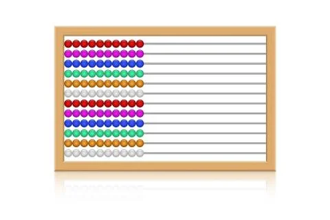 Abacus vector design illustration isolated on white background Stock Illustration