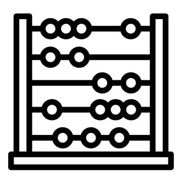 Abacus Vector Icon Design Illustration Stock Illustration