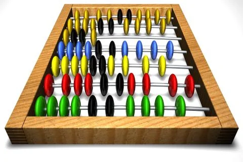 Abacus on a white background Stock Illustration