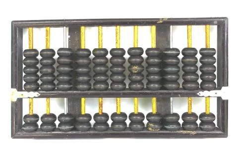 Abacus on white background Stock Photos