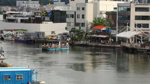 Abai Village Ferry Docking Stock Footage 281172540