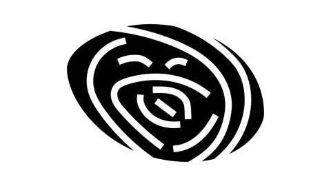 Abalone sea shell beach glyph icon animation Stock Footage 224920175