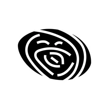 Abalone sea shell beach glyph icon vector illustration Stock Illustration