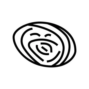 Abalone sea shell beach line icon vector illustration Stock Illustration
