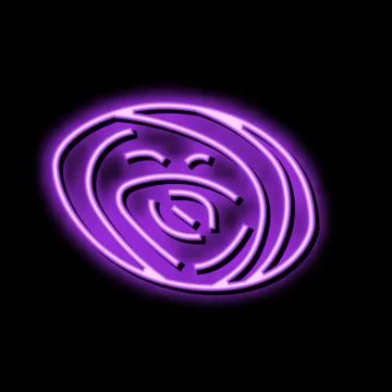 Abalone sea shell beach neon glow icon illustration Stock Illustration