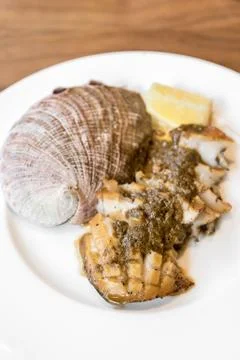 Abalone steak Stock Photos