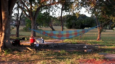 Abandon Campsite Stock Footage 113063169