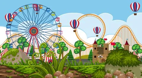 A abandon funfair vector Stock Illustration