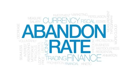 Abandon rate animated word cloud. Kinetic typography. Stock Footage 111474097