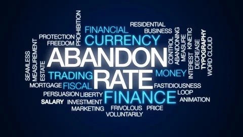 Abandon rate animated word cloud. Kinetic typography. Stock Footage 111474310