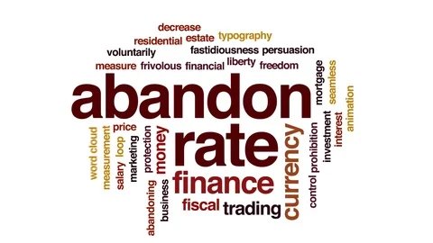 Abandon rate animated word cloud. Kinetic typography. Stock Footage 111574695