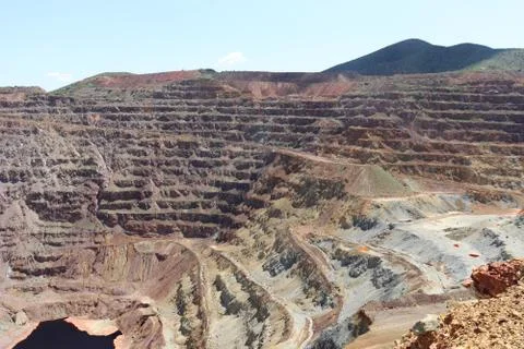 An Abandonded Open-Pit Copper Mine Stock-Fotos