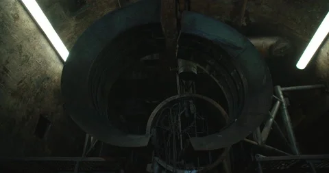 Abandoned Airplane Test Engine Holder Stock Footage 168745136