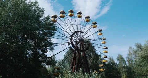 Abandoned amusement park Stock Footage 138994783