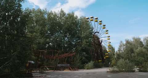 Abandoned amusement park Stock Footage 138994881