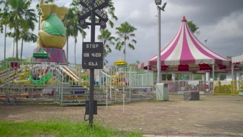 Abandoned Amusement Park Stock Footage 159702894